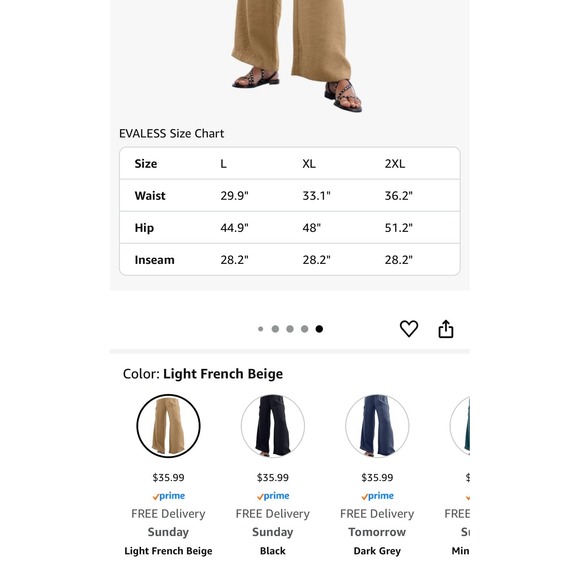 Evaless Wide‎ Leg Palazzo Pants Size Extra Large - Picture 7 of 7